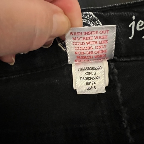 Hand painted One of a kind Denim jegging pants, sz 12 Youth (see measurements) - Picture 5 of 12